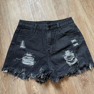 Shein size S black denim shorts